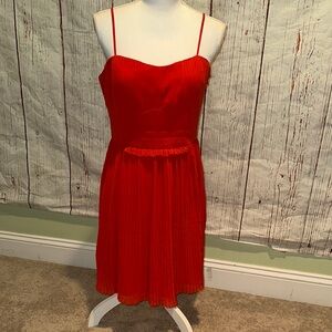 Red Spaghetti Strap Sundress for Cocktail Events